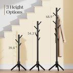 Pipishell Sturdy Wooden Coat Stand, 3 Adjustable Sizes Coat Tree - Image 3