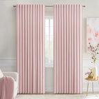 MIULEE Light Pink Back Tab Blackout Curtains 66x84 Inch Length 2 Panels Set | by MIULEE