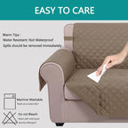 U-NICE HOME Reversible Recliner Chair Covers, Taupe | 28''Recliner Cover - Image 4