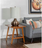 Linon Samantha Mid-Century Modern Living Room Wood Single Shelf End Table in - Image 2