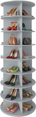 SpaceAid 8 Tier Rotating Shoe Rack Tower, Spinning Shoe Display Lazy Susan by SpaceAid