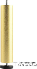 4 Pack 8 Inch Gold Furniture Legs Metal Adjustable Risers Cylinder Screw in M8 - Image 3