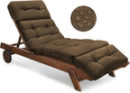 Waterproof Outdoor Chaise Lounge Chair Cushion 74.4 x 22 x 4.7 Inches Memory by Tycdiose