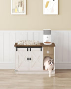 Hzuaneri Cat Litter Box Enclosure, Hidden Litter Box Cabinet Furniture - Image 9