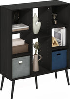 Furinno Claude Mid Century Style Book Shelf, 8-Cube Bookshelf, Cube Storage by Furinno-FitsYourSpaceFitsYourBudget