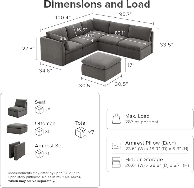 mopio Oversized Modular Sectional Sofa - Image 2