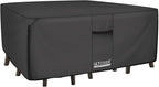 ULTCOVER 600D Tough Canvas Heavy Duty Rectangular Patio Table and Chair Cover by ULTCOVER