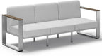 Outdoor Aluminum 3-Seat Sofa, Modern Patio Patio Furniture by ComfCove
