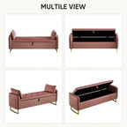 65" End of Bed Storage Bench, Modern Storage Benches - Image 7