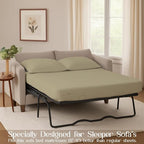 Sleeper Sofa Bed Sheet, 100% Cotton 400 Thread Count, 4 Piece Set, Deep Pocket - Image 3