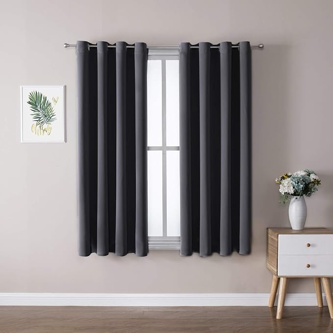 ChrisDowa Blackout Curtains for Bedroom and Living Room 45 Inches Long | 2 by ChrisDowa