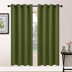 Yakamok Room Darkening Curtains 52x72 inch Length Olive Green-Living Room | 2 by Yakamok