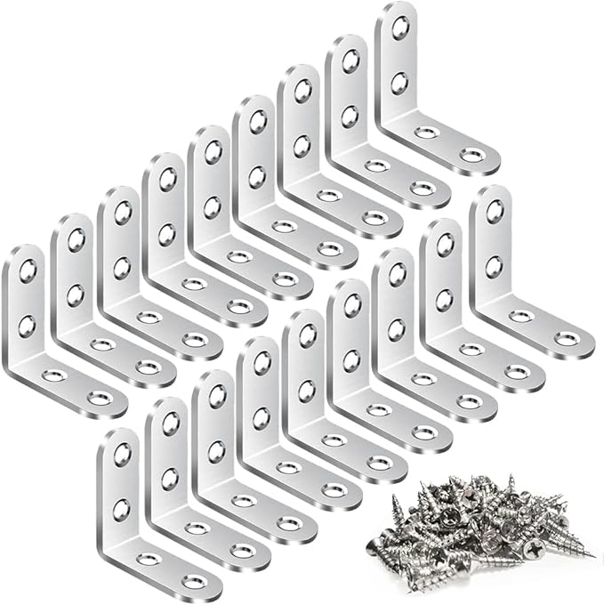 Vicuna R 18PCS L Bracket, Stainless Steel Corner Brace by Vicuna+R