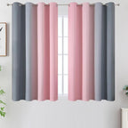 Pink and Grey Ombre Blackout Curtains - Image 2
