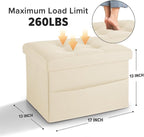 LINMAGCO Storage Ottoman Folding Foot Stool Foot Rest - Image 3