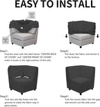 Easy-Going Stretch Soft Sectional Corner Sofa Couch Slipcover Dark Gray | - Image 4