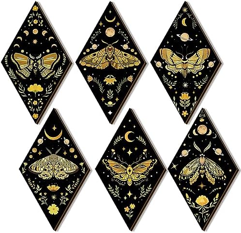 Sintuff 6 Pcs Halloween Gothic Butterfly Witch Wall Decor Art by Sintuff