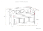 SIMPLIHOME Amherst Entryway Storage Bench - Image 3