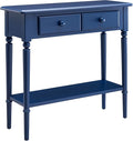 Leick Home Coastal Console Table, Solid Wood, 2 Storage Drawers, Bottom Display by LeickFurniture