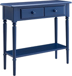 Leick Home Coastal Console Table, Solid Wood, 2 Storage Drawers, Bottom Display by LeickFurniture