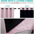 NICETOWN 100% Blackout Window Panel Curtains, Full Light Blocking Drapes - Image 4