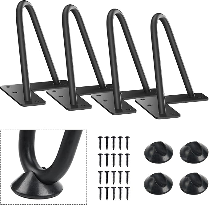 SMARTSTANDARD 7 Inch Heavy Duty Hairpin Furniture Legs, Metal Home DIY Projects by SMARTSTANDARD