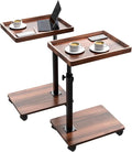 C Table End Table Adjustable Height, 360°Swivel TV Tray Table by Unknown