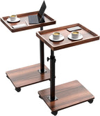C Table End Table Adjustable Height, 360°Swivel TV Tray Table by Unknown