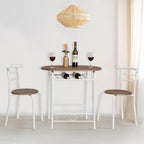 VINGLI 3 Piece Dining Set, Small Kitchen Table Set - Image 2