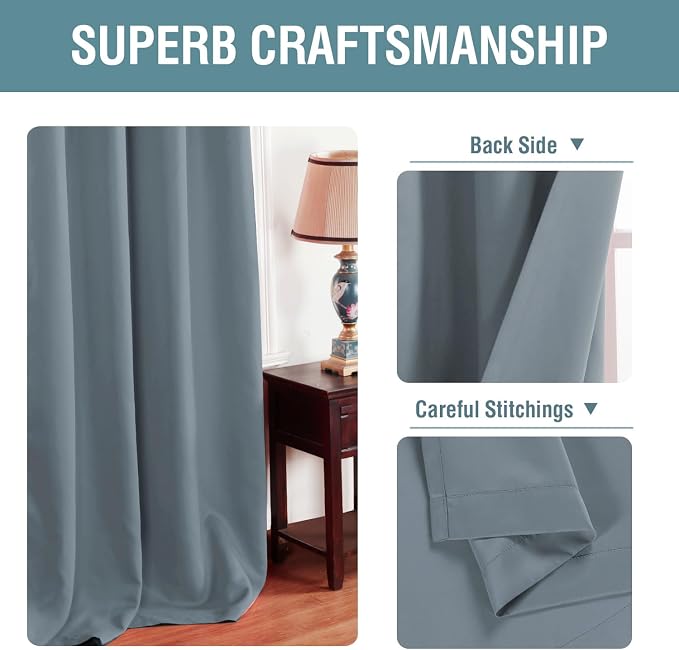 H.VERSAILTEX Blackout Curtain for Living Room Small Window Kitchen Blackout - Image 3
