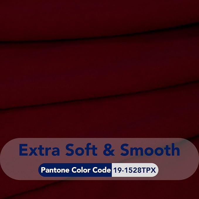 PureFit Stretch Couch Covers for Sofa 4 Seater Slipcovers Wine | 1-Piece Sofa - Image 5
