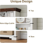 5-Tier Farmhouse Bookshelf, 61.1 inch Tall Bookcase - Image 4