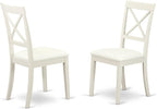 East West Furniture DLBO5-LWH-LC 5 Piece Dining Room Furniture Set Includes a - Image 4
