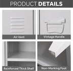MIOCASA TV Stand 3 Door Metal Storage Locker Cabinet - Image 4
