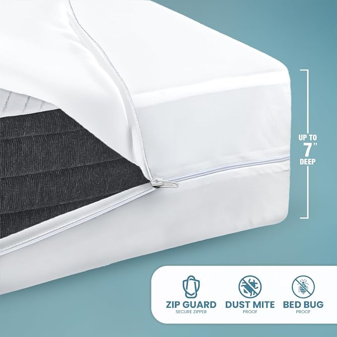 Utopia Bedding Mattress Protector Zippered Crib Size, 100% Waterproof Bed Bug - Image 8