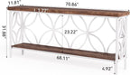 LITTLE TREE Sofa Table, 70.9 Inch Industrial Behind Couch Table - Image 3