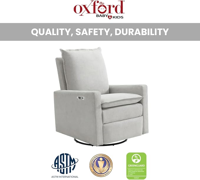 Oxford Baby Uptown Power Recliner/Glider - Image 4