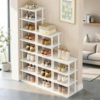 SAN HE Bamboo Shoe Rack 17 Tier- Vertical Shoe Rack - Image 5