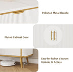 47.2" Buffet Storage Cabinet, Modern Fluted Coffee Bar Station - Image 7