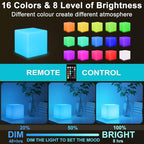 4-In LED Cube Night Light, Cordless LED Light Cubes - Image 2