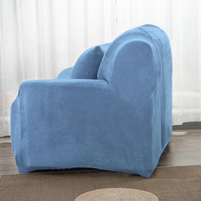 vctops 1-Piece Velvet Plush Stretch Chair Sofa Slipcover Soft Fuzzy Fluffy - Image 4