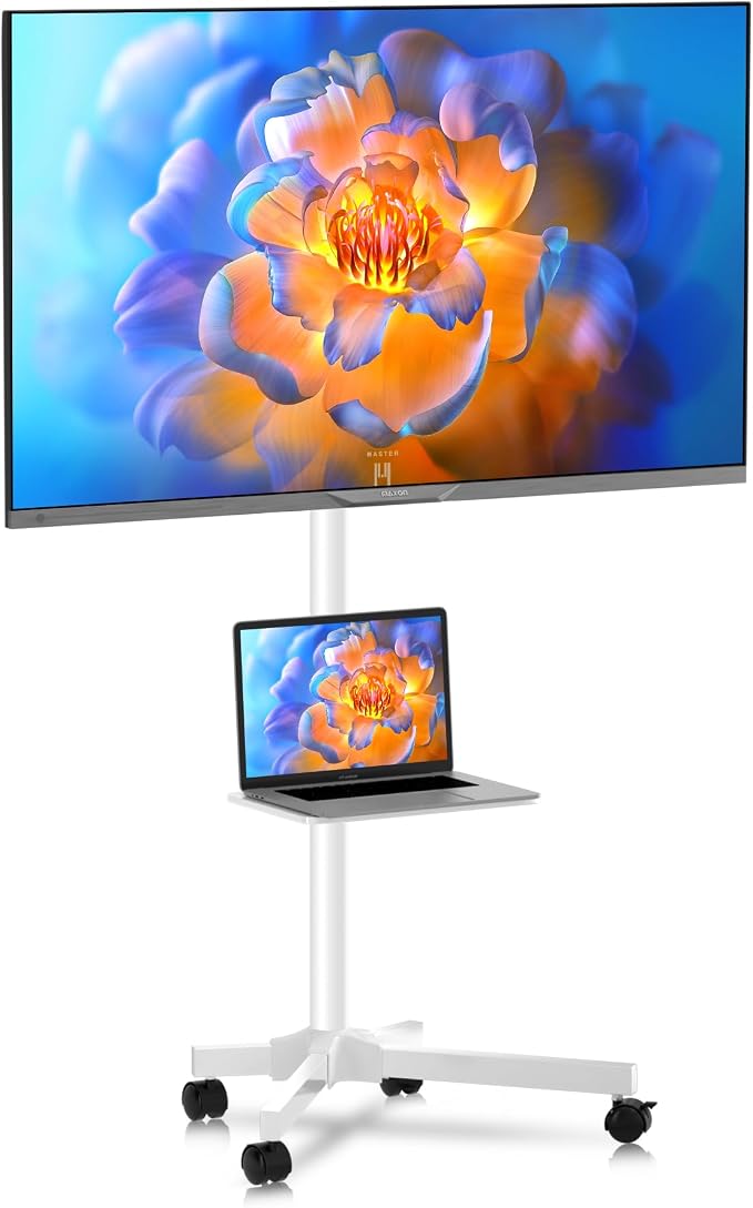 Mobile TV Carts on Wheels for 21-60 Inch Flat/Curved Panel Screens TVs by XINLEI