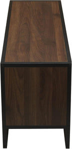 Household Essentials Jamestown Square Cubby TV Stand in Walnut Wood Grain - Image 6