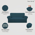 Easy-Going Stretch Oversized Loveseat Couch Covers Washable Deep Teal | 1-Piece - Image 3