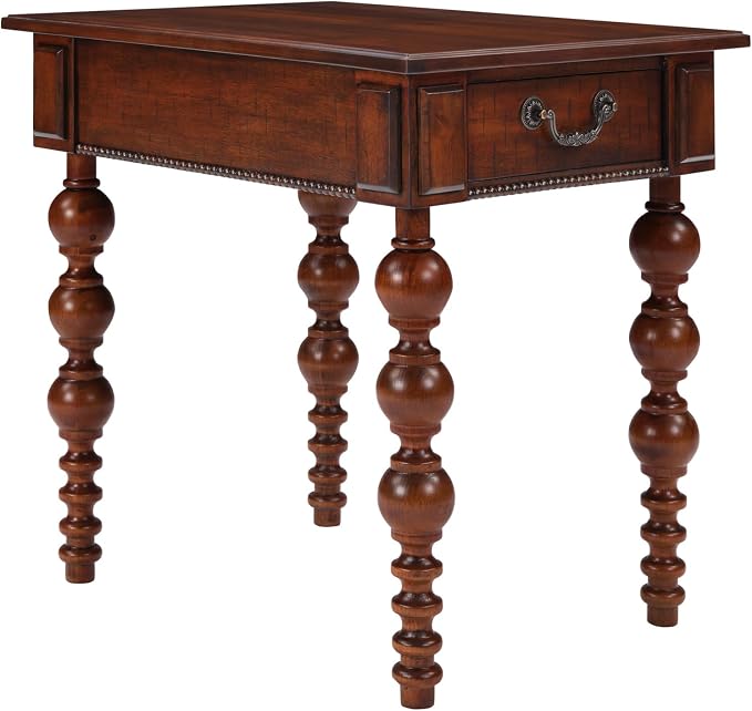Retro Wooden Side End Table Vintage Nightstand Bedside Table - Image 5