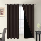 Yakamok Chocolate 100% Blackout Curtains 63 Inches Long 52" Wide 2 Panels | by Yakamok