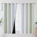 Sage Green and Greyish White Ombre Blackout Curtains by ESTELARTEXTILER