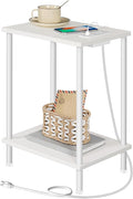 HOOBRO Side Table with Charging Station, End Table with USB Port and Outlets by HOOBRO