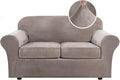 H.VERSAILTEX Real Velvet Plush 3 Piece Stretch Sofa Covers Couch Covers by HVERSAILTEX