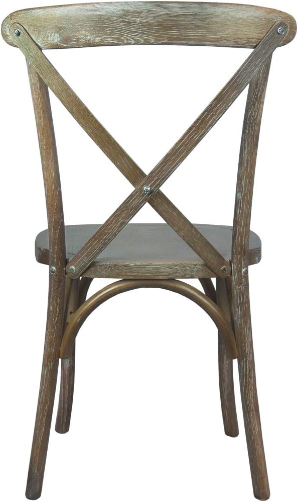 EMMA + OLIVER Medium with White Grain X-Back Chair - Image 3